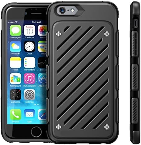 iPhone 6s Case, Sextile Apple iPhone 6 Plus Case, Dual Layer Hybrid [Unicorn Beetle Sport] Slim Protective Case 4.7Inch (Black)
