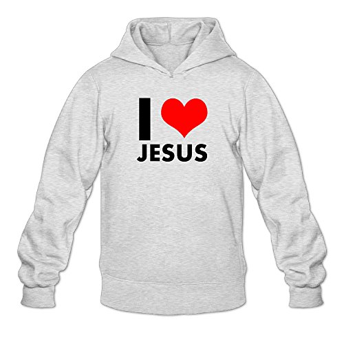 DVPHQ Men's Best I Love Jesus Heart Hoodies Size XL Ash