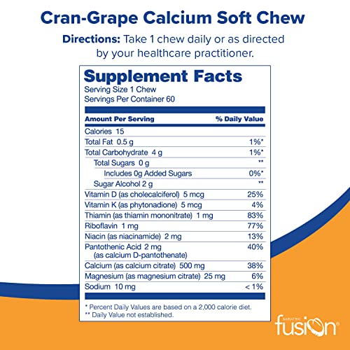 Bariatric Fusion Calcium Citrate & Energy Soft Chew Bariatric Vitamin