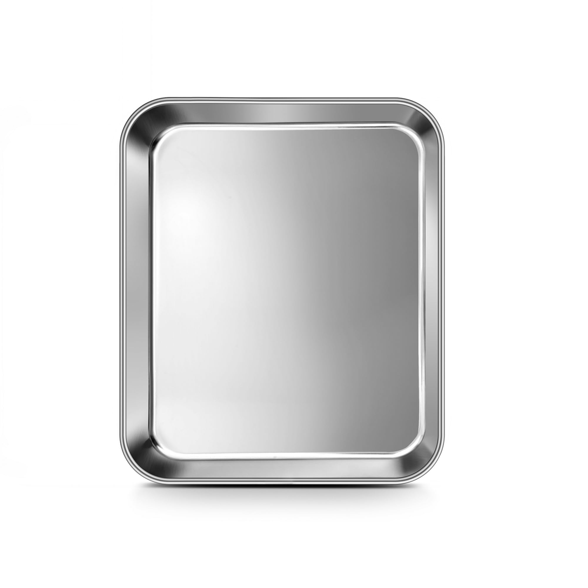 Joyfair Mini Baking Tray, Stainless Steel Oven Tray, Small Cookie Sheet Pan Great for Baking Cooking Roasting, Non Toxic & Rust Free, Mirror Finished & Dishwasher Safe, 23.7x17.8x2.5cm