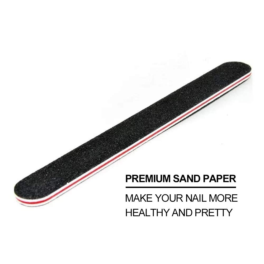 10PCS Professional Nail File Set, Nail Files & Buffers, Double Sided Emery Board (100/180 Grit) - Nail Buffering Files for Home and Salon Use, Professional Nail Files for Acrylic False Nails : Beauty