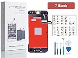 iPhone 7 Screen Replacement For Lcd Touch Screen Digitizer Frame Assembly Set with 3D Touch Oli & Ode Free Tool Set (Black)