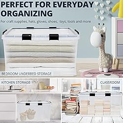 3-Pack Storage Bins with Lids, 90QT/85L Heavy Duty