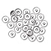Pandahall 100PCS 20x5mm Flat Round Platinum Brass Snap Button Cabochon Settings Tray 18mm
