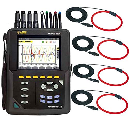 AEMCInstruments 8336 4 193-24-BK Power Quality Analyzer,Max Watts 9999kW