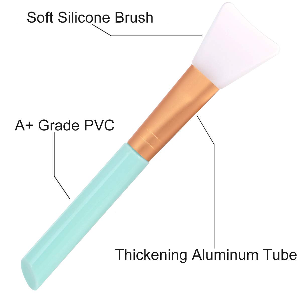 Akstore 3PCS Silicone Face Mask Brush,Mask Beauty Tool Soft Silicone Facial Mud Mask Applicator Brush Hairless Body Lotion And Body Butter Applicator Tools (White): Beauty