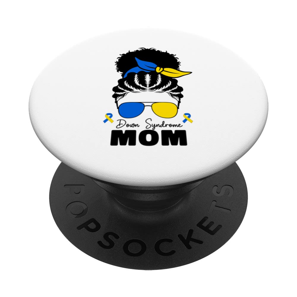 Down Syndrome Mom For Balck Women T21 Down Syndrom Awareness PopSockets Swappable PopGrip