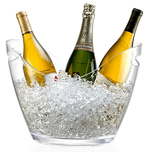 Générique Seau à Champagne 3 Bouteilles – pour Champagne, Seau à Glace – Transparent