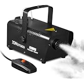 XWSTGEQ 500W Professional Fog Smoke Machine Stage Fogger | 2 Temp Controllers Anti-Overheat, Auto Spray, Manual Control, Non-Toxic Fog for Halloween Party Photography