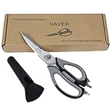 Kitchen Shears - Take Apart for Cleaning. 8-in-1 Multi-Purpose Heavy Duty Kitchen Scissors with Magnetic Holder