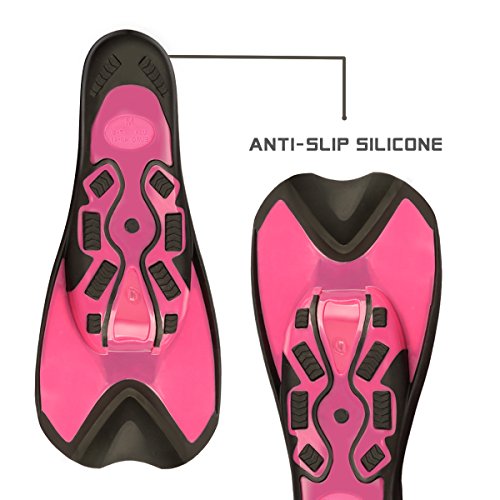 Short Dive Fins Dual-composite fin blade Swim Fins for Adult Swimming and Snorkeling Divers Diving Training Men Women