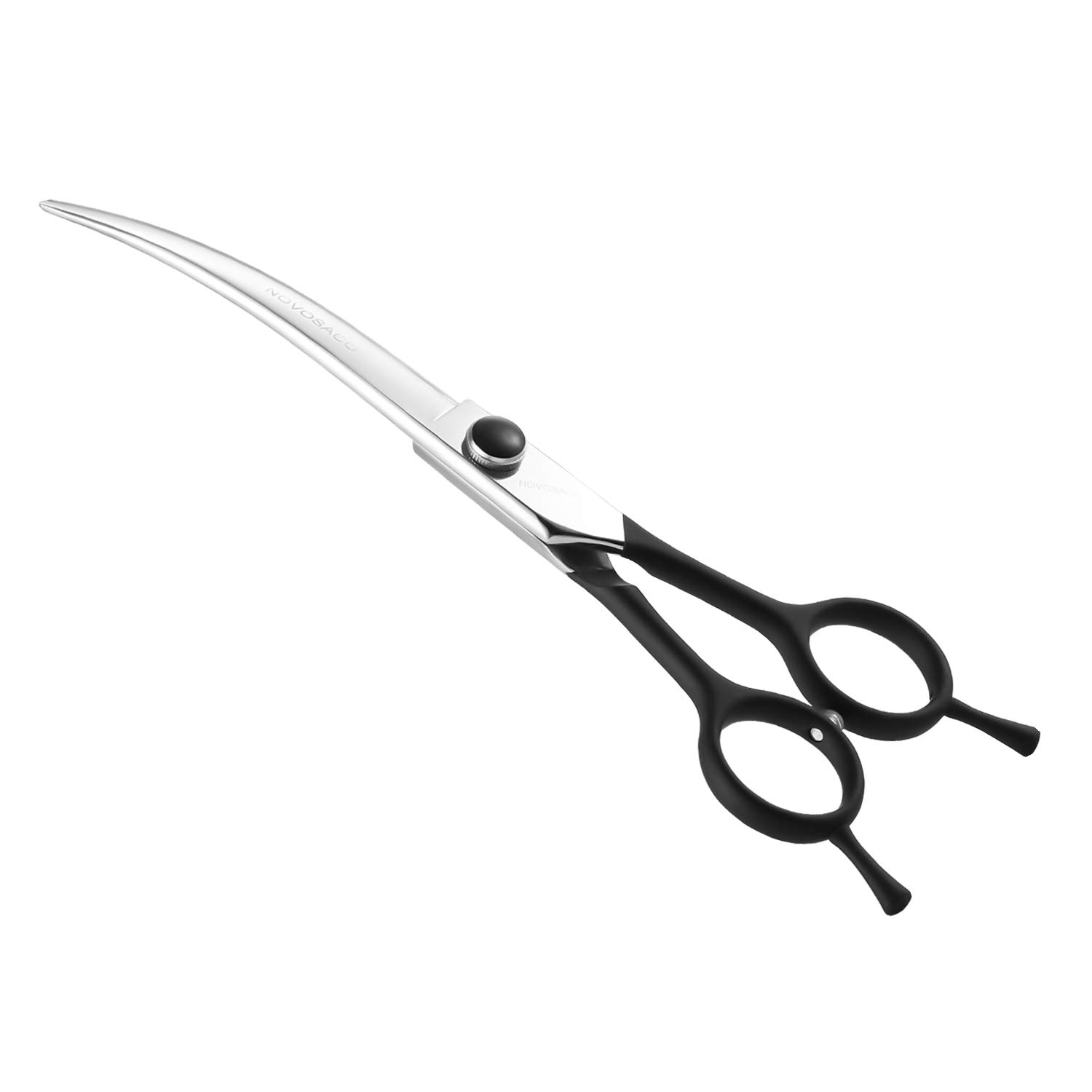 NOVOSACO Curved Dog Grooming Scissors Professional Dog Grooming Scissor Pet Grooming Scissors Two-Way Curved Scissors for Dogs, Cats 7 Inch (7-Inch Curved-01)