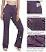 28″/30″/32″/34″ Inseam Women’s Bootcut Yoga Pants Long Bootleg High-Waisted Flare Pants with Pockets (Purple,34,L)thumb 3