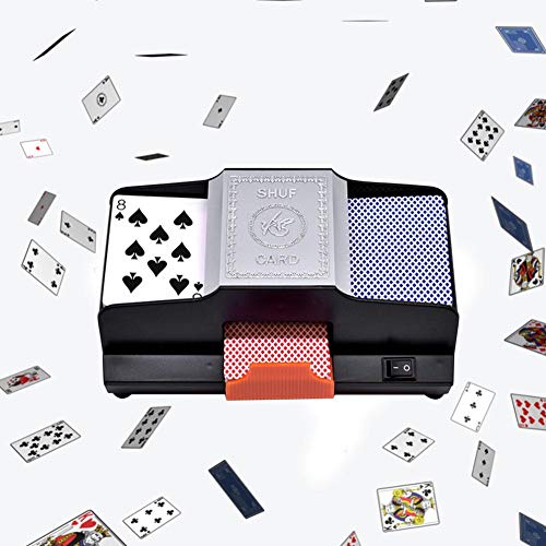 win-full Card Shufflers Battery Operated-Professional Card Shuffler 1-2 Decks High Speed Automatic Plastic Shuffling Machine Playing -Card Games Shuffler