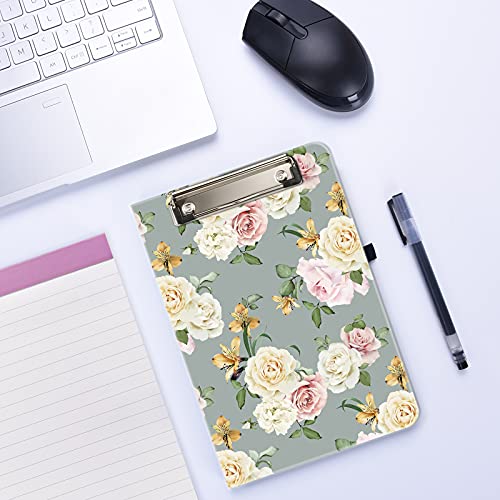 Hongri Mini Clipboard Folio with Refillable Lined Notepad and Interior