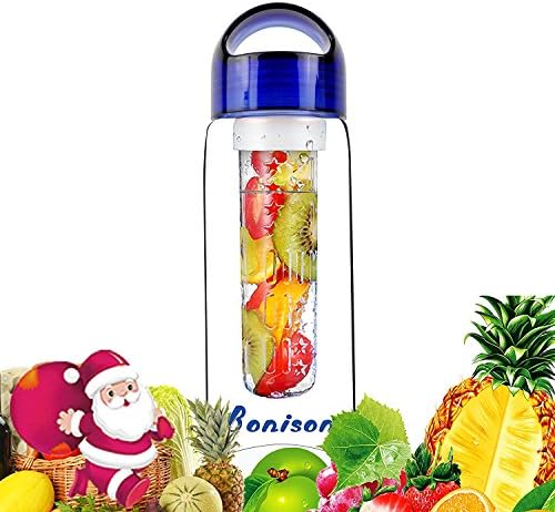 Blue 23 OZ Sport Bottle Tritan Fruit Infuser Water Bottle,school bottle, Leak Proof,With Handle,for Fruit, Juice, Iced Tea, Lemonade & Sparkling Beverages-with 2 Gifts-Clearance Sale