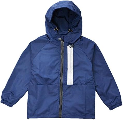 KISBINI Boy's Kids Hooded Windproof Zipper Jackets Coats Windbreakers Raincoats
