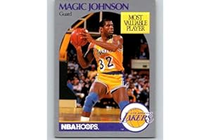 1990-91 NBA Hoops #157 Magic Johnson Los Angeles Lakers Official Basketball Trading Card