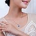 KATGI Fashion Austrian Crystals Heart Shape Pendant Necklace
