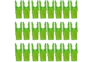 UP100® 50 PCS Red&Transparent Yellow/Green/Red/Blue for OD 3.2mm Pin Nock L Size for Archery Arrow Nock