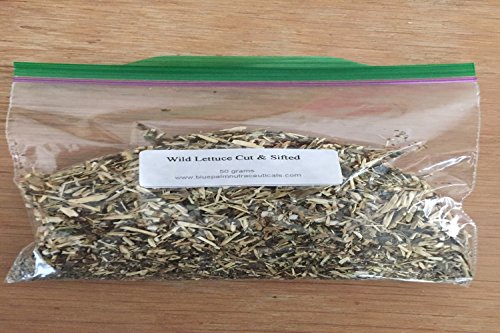 Blue Palm Wild Lettuce/Prickly lettuce cut and sifted dried leaves Lactuca virosa