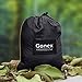 Gonex Camping Hammock, Lightweight Portable Nylon Hammock for Backpacking, Camping, Travel, Beach, Yard, Siesta+Two Free Easy-Wrap Ropes+Carabiners(Black+Brown)