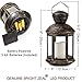 Bright Zeal 2-Pack Bronze Hexagon Decorative Lantern with LED Candle - LED Lanterns Battery Operated Decorative - Hanging Candle Lanterns Indoor - Outdoor Lanterns Decorative Vintage Lantern