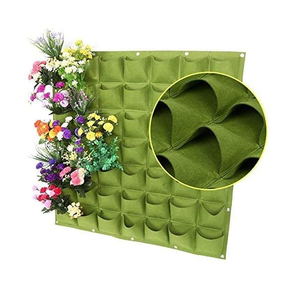 Comprar 49 Bolsillos Jardín Jardinera Vertical Fieltro Pared Creciente