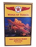 Wings of Texaco - 6th in the Series - 1929 Curtiss Robin Airplane Diecast Metal Coin Bank,Red