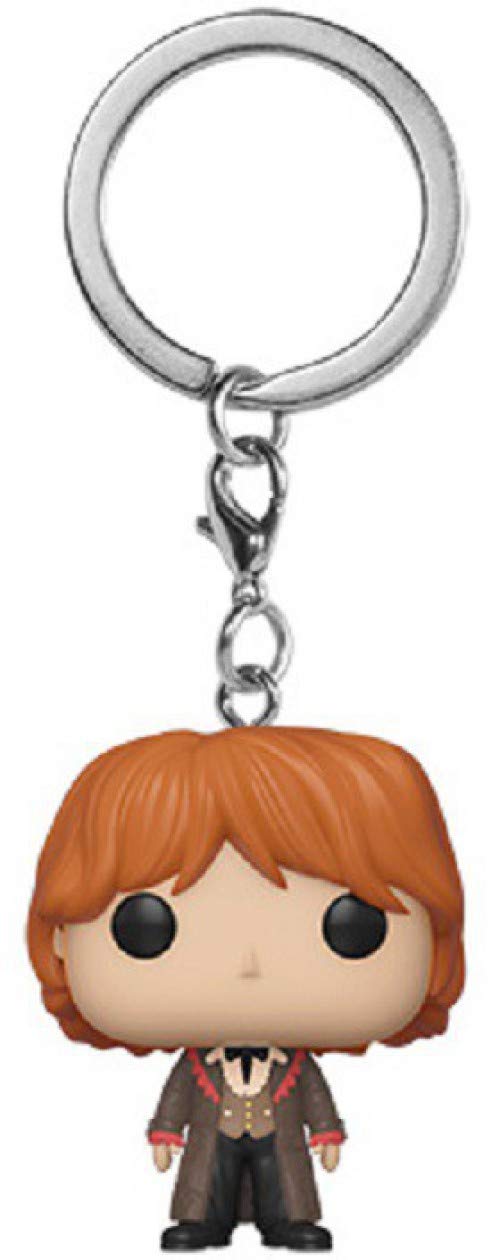 Funko POP! Keychain: HP - Ron Weasley - (Yule) - Harry Potter Novelty Keyring - Collectable Mini Figure - Stocking Filler - Gift Idea - Official Merchandise - Movies Fans - Backpack Decor