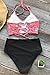 CUPSHE Women’s Bikini Swimsuit Floral Print Halter Lace Up Two Piece Bathing Suit