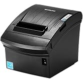 BIXOLON Bixolon SRP-350PLUSIIICOSG Thermal Printer with Power Supply and USB Cable, Serial/USB/Ethernet, Black, Small