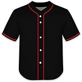 Kids Baseball Jersey Toddler Custom Softball Jersey for Boy Girl Plain Practice Shirt Youth Sports Button Down T-Shirts 3-20Y
