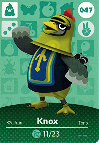 Animal crossing happy home designer amiibo card knox 047/100