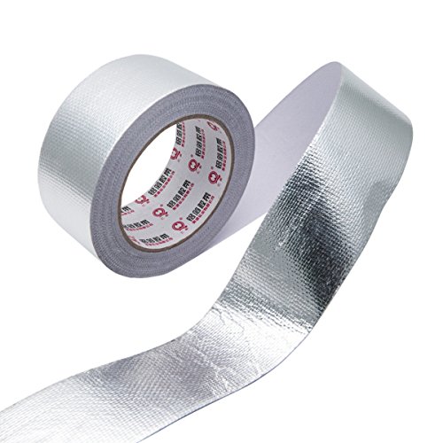 Westspark Fiber-Glass Aluminum Foil Tape, 2 inch 82ft Professional Grade Composites Adhesive Silver Duct Tape Roll for Pipe Sealing, HVAC, Metal Repair, Patching Hot Cold Air Ducts, Heat Insulation