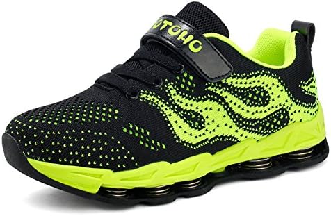 KKIDSS Comfortable Boys Girls Velcro Kids Running Shoes Sneakers green EU 32