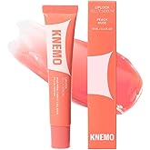 KNEMO LipLock Jelly Serum for Dry Lips, Long-Lasting, Hydrating, Plumping, Glossy Mask with Rose PDRN, Carrot Collagen, Pillow Peptide, Moisturizing Tinted Lip Balm. (Peach Muse)