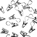 Super Z Outlet Heavy Duty Satin Nickel Curtain Clips w/Hook for Photos, Showers, Bedroom, Living Room, Home Decoration, Arts & Crafts, 1.5