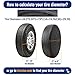 Viefin Set of 4 Wheel Tire Covers for RV, Trailer, Truck, Camper, Motorhome, Van, Auto Car,PEVA Fabric, Waterproof Sun Rain Snow Protectors(PEVA-Black,Fit 27