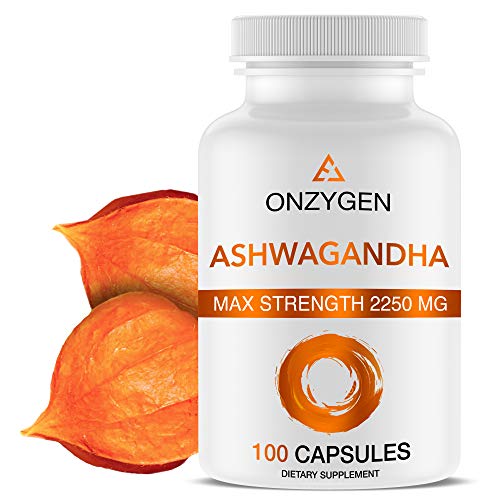 Ashwagandha - 100 Capsules 2250MG - Organic Ashwagandha Root Powder Extract - Anxiety Relief -Stress Relief - Mood Enhancer - Cortisol & Adrenal Support - Adrenal Fatigue - Thyroid Support Supplements Ashwagandha - 100 Capsules 2250MG - Organic Ashwagandha Root Powder Extract - Anxiety Relief -Stress Relief - Mood Enhancer - Cortisol & Adrenal Support - Adrenal Fatigue - Thyroid Support Supplements