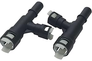 HOMEWITHU 2PCS Heater Hose T Connector Heater Inlet Hose Tee Cooling Quick Coupler for Chevrolet for Cadillac Escalade for GMC Models 15055342 15055343 (Black)