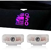 2PCS Non-Fading LED Car Door Logo Lights Projector Compatible with Q50 Q50L (V37) 2008-2022 Puddle Lights Ghost Shadow Light Kit Car Accessories (Q50 Half a car-Pink)
