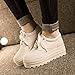 PP FASHION Women's Wedges Canvas Shoes Lace Up Fashion Platform Sneakers