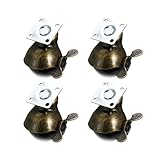uxcell 50mm 2-inch Wheel 360 Degree Swivel Plate Hooded Ball Shaped Brake Caster 4pcs