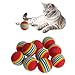 Amrka 10 Pcs Colorful Pet Dog Cat Kitten Soft Eva Foam Rainbow Play Balls Golf Practice Balls Activity Toys