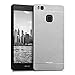 kwmobile Premium hard case for Huawei P9 Lite with reinforced back of brushed aluminium in silver