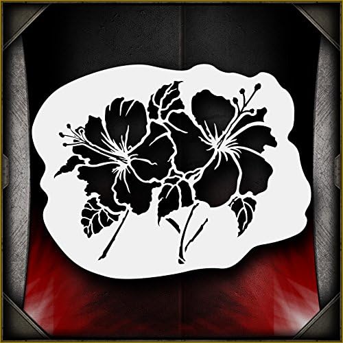 Hibiscus Flowers AirSick Airbrush Stencil Template