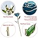 DEFAITH 24K Gold Dipped Real Rose Gifts, Best Wedding Anniversary Valentines Day Love Gift for Her Wife Girlfriend Spouse, Teal Blue with Stand