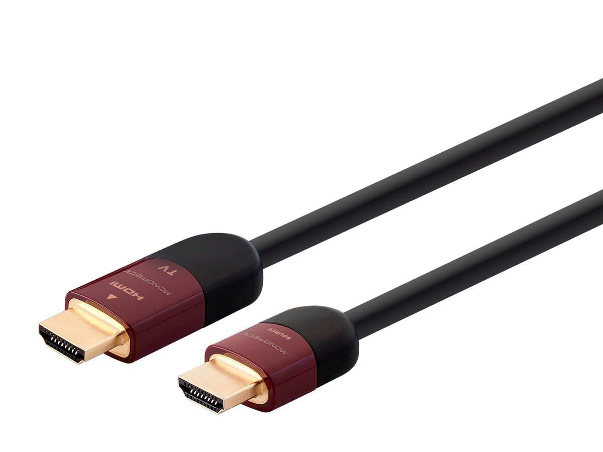 Monoprice Active High Speed HDMI Cable - 4K@60Hz, HDR, 18Gbps, 28AWG, YUV, 4:4:4, CL2, 30 Feet, Black - Ultra Active Series