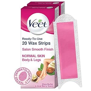 Veet Women Full Body Waxing Kit for Normal Skin – 20 Strips (Pack of 2)